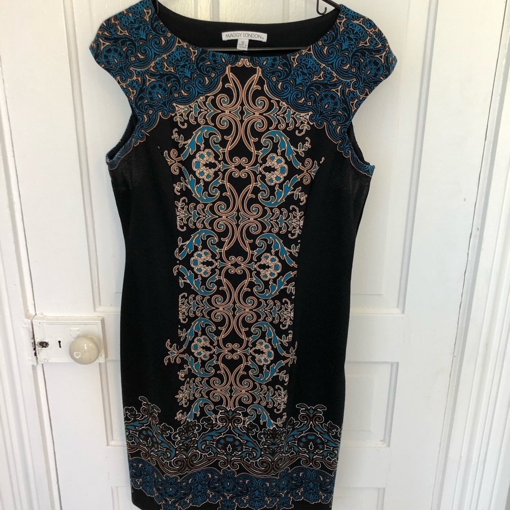 Maggy London patterned sheath dress